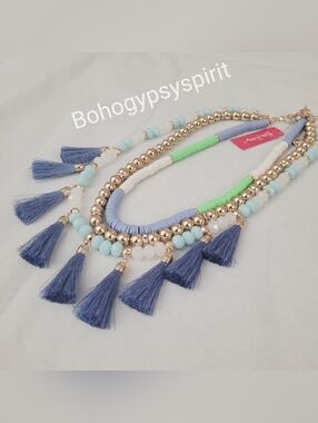 $98 Lilly Pulitzer Multi Tassel Beaded Necklace